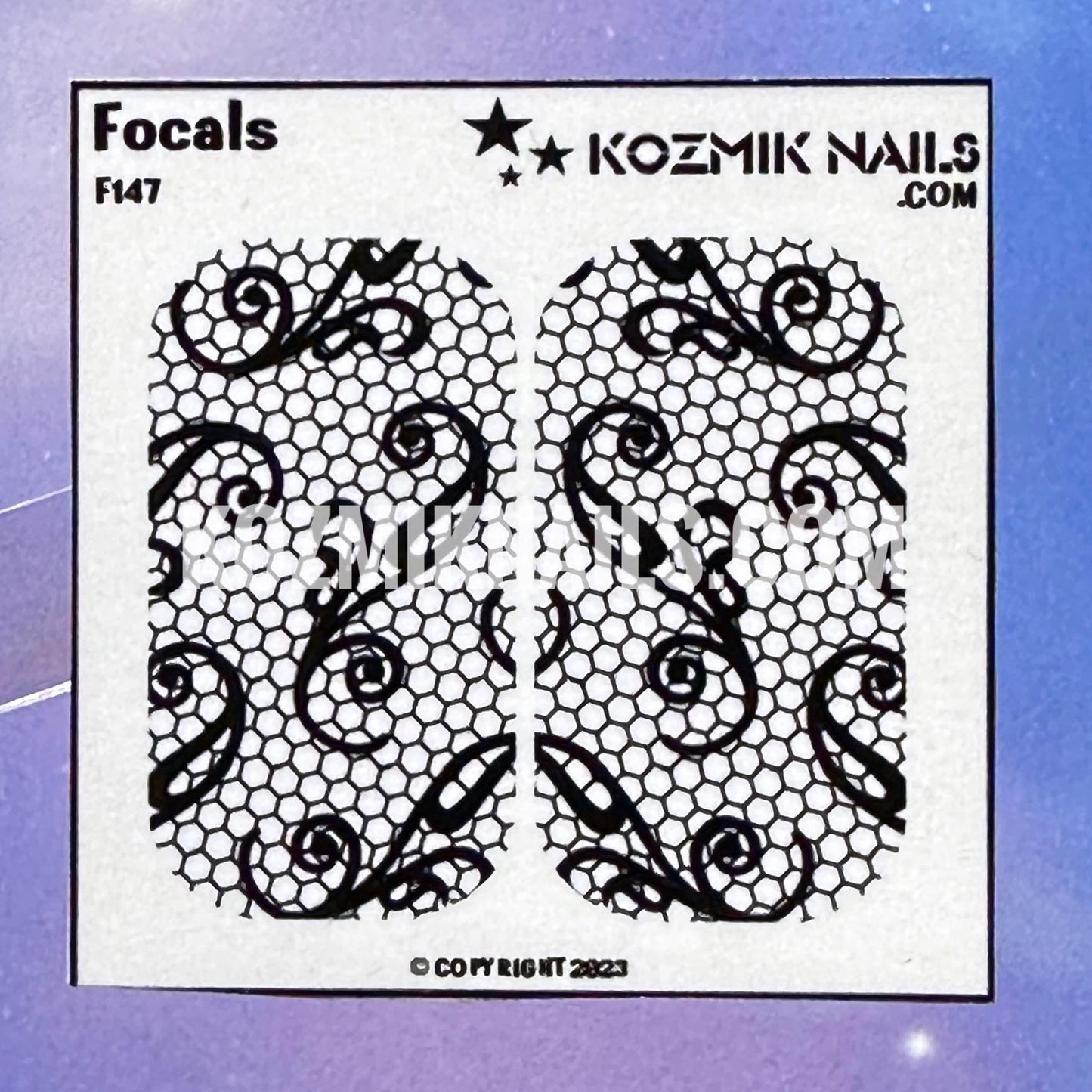 F147 Black Lace Flourish