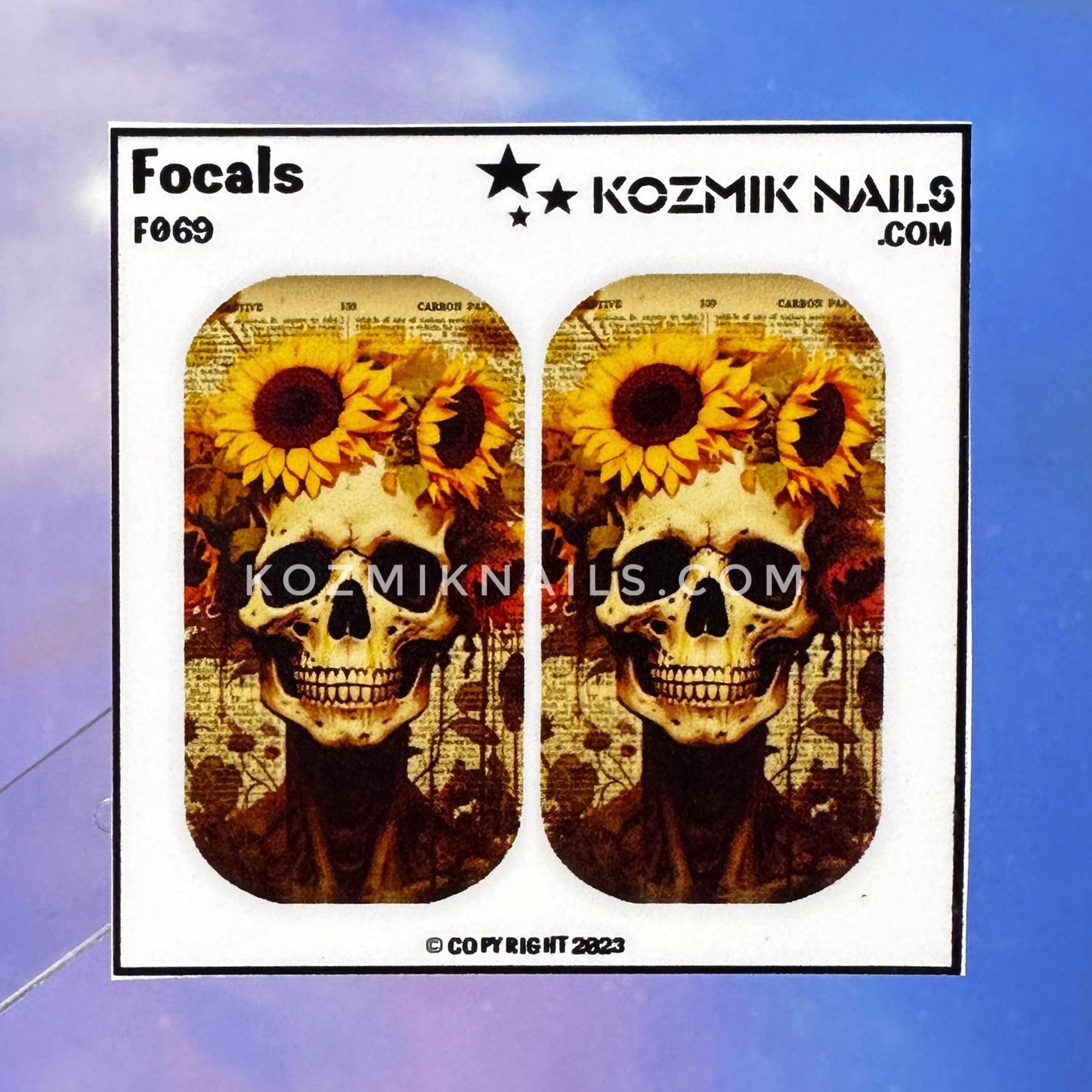 F068 Sunflower Crown Skull 2