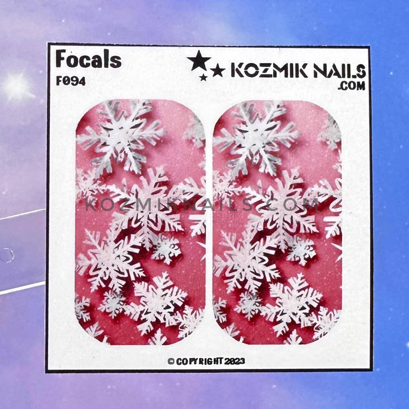 F094 Snowflakes On Pink