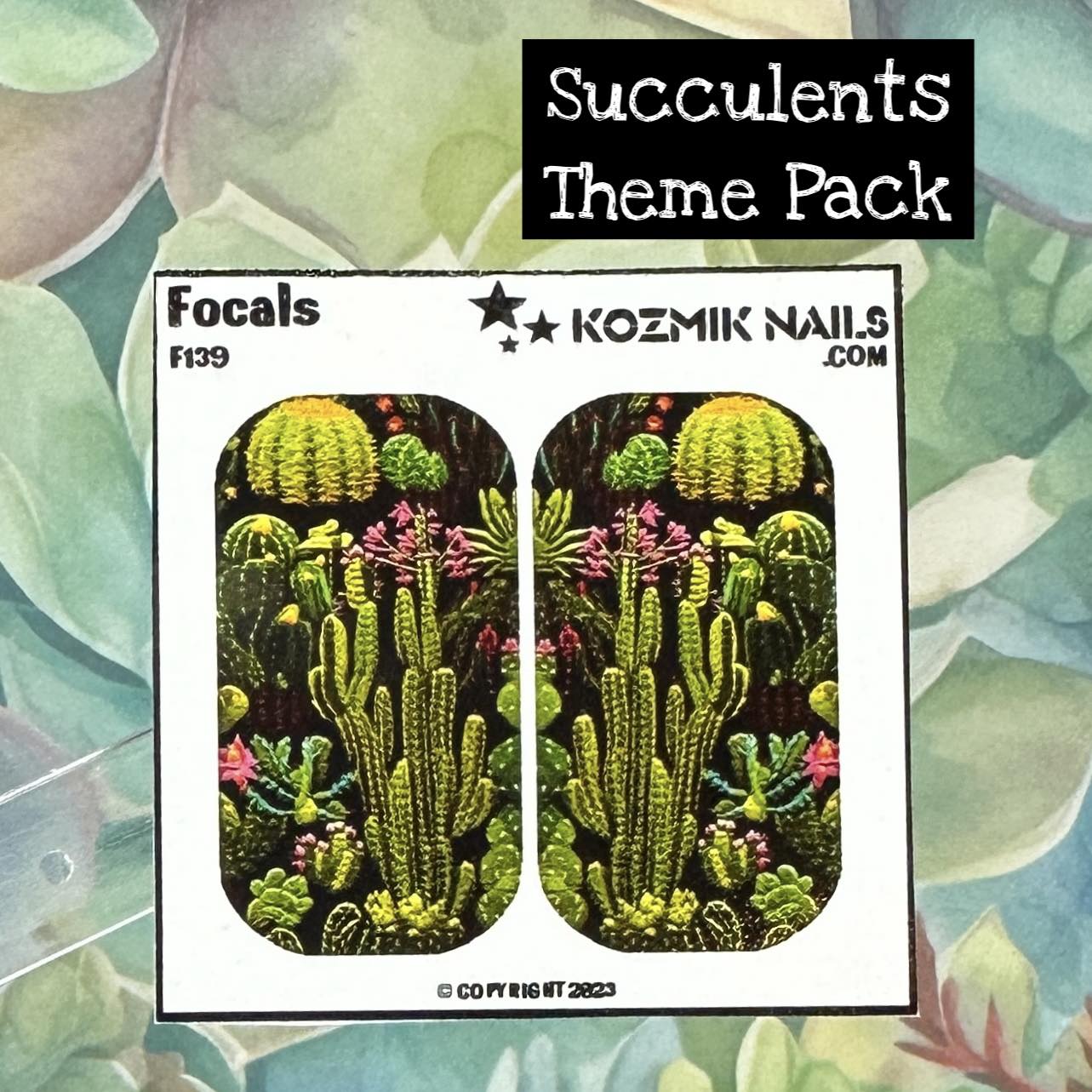 F139 Embroidery Succulents