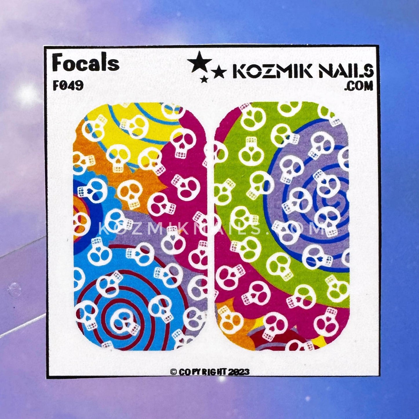 F049 Abstract Skull Swirls