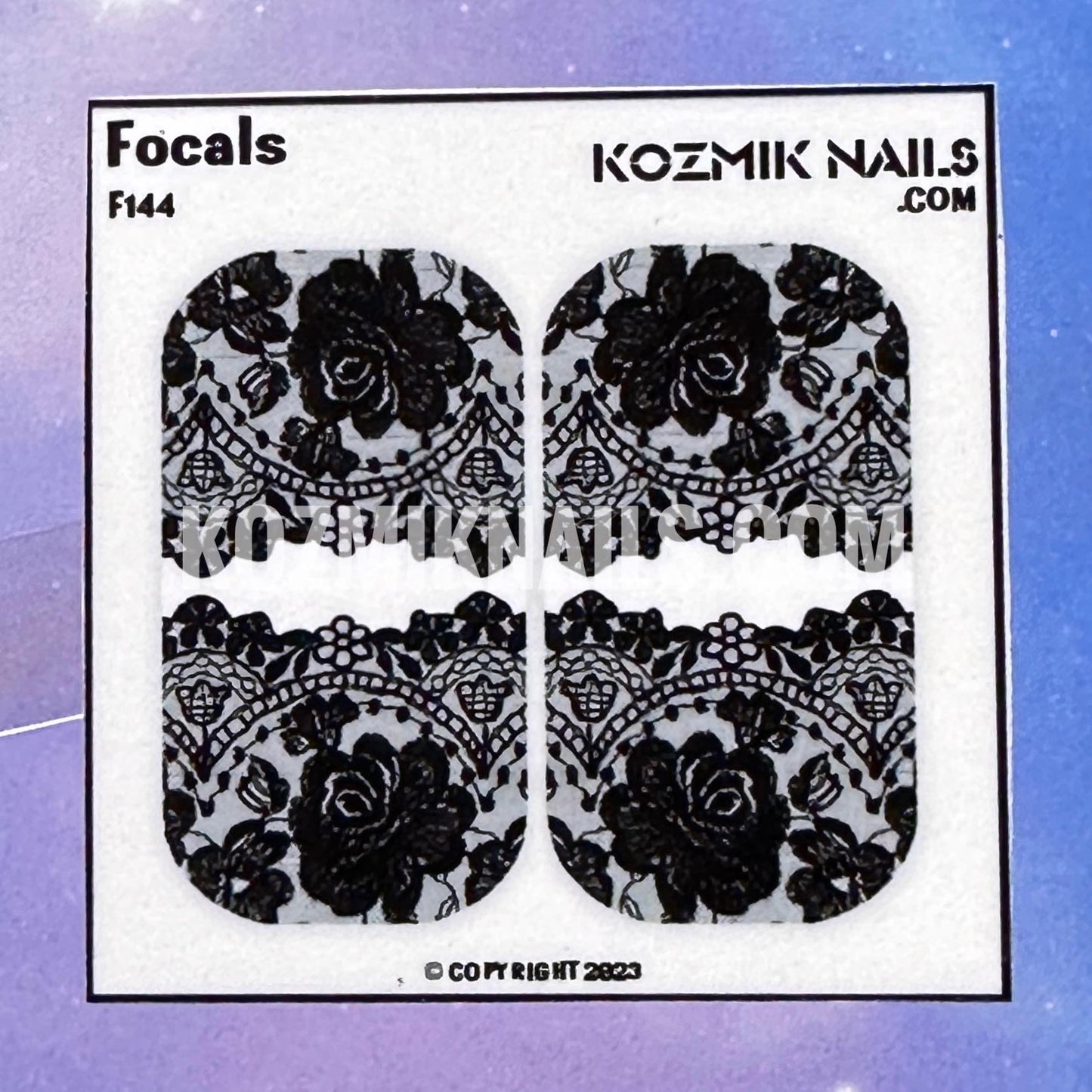 F144 Black Lace Roses