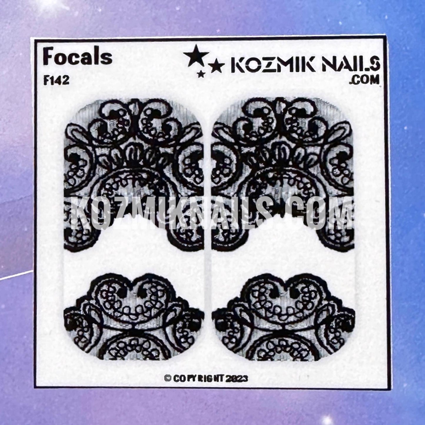 F142 Black Lace Swirls Break