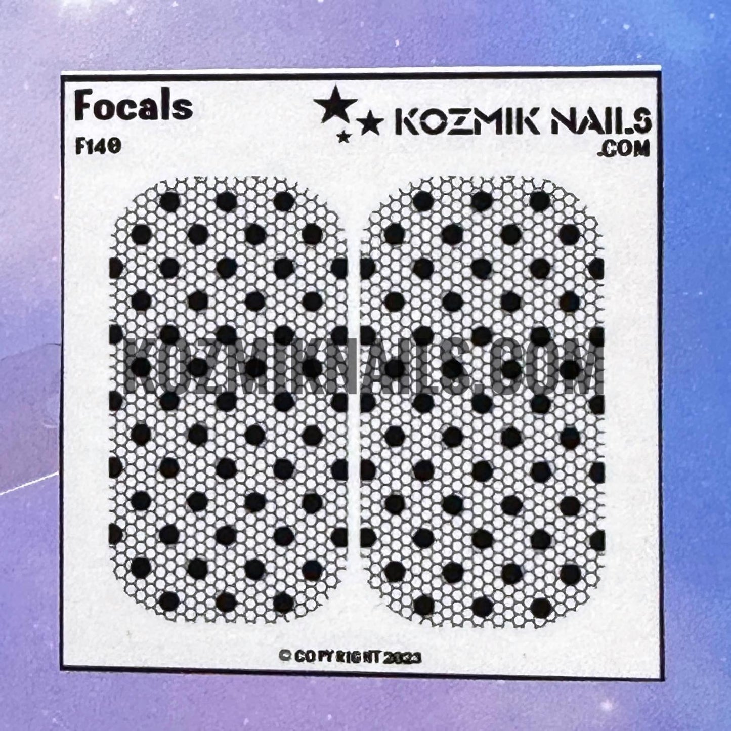 F140 Black Lace Dots