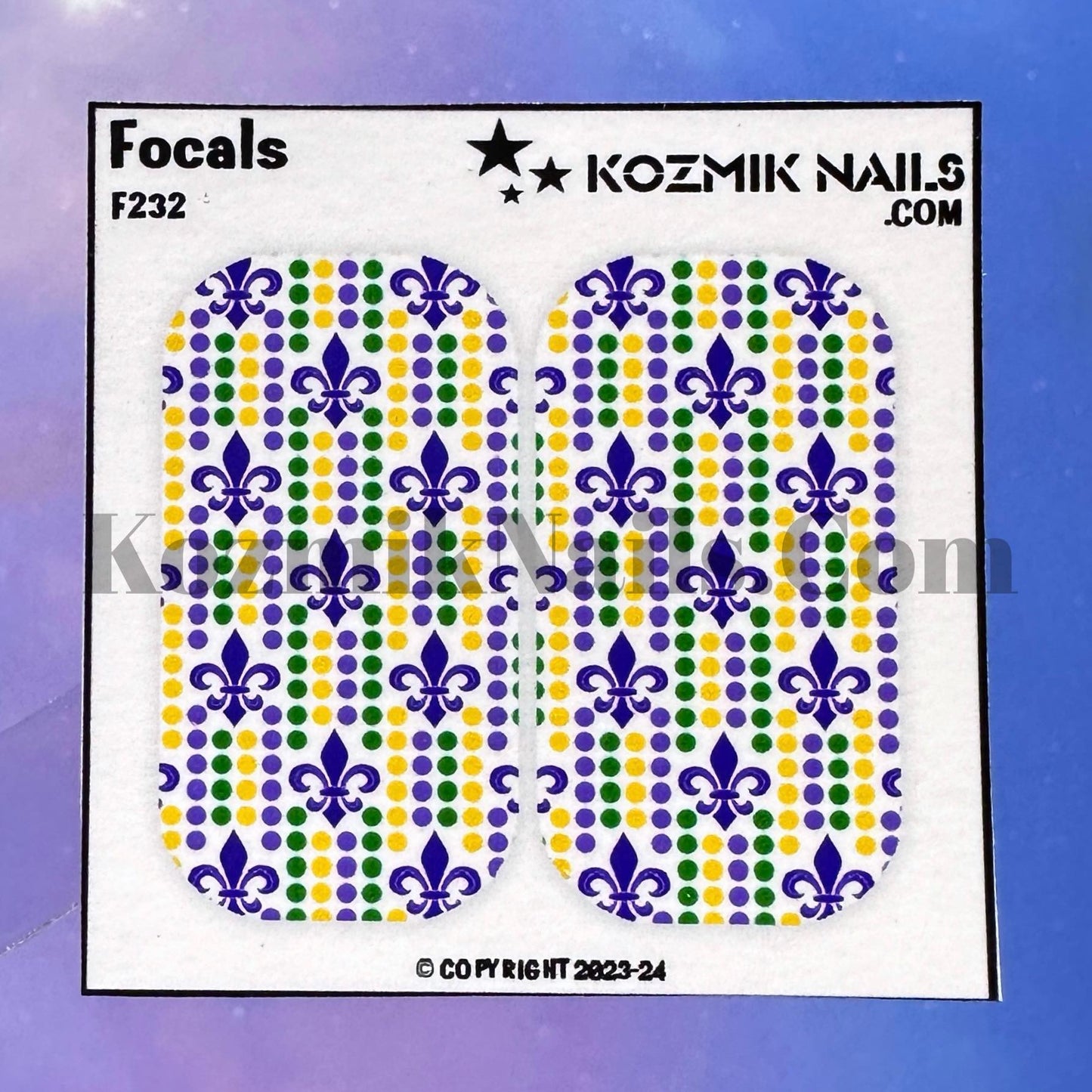 F232 Mardi Gras Small Dots