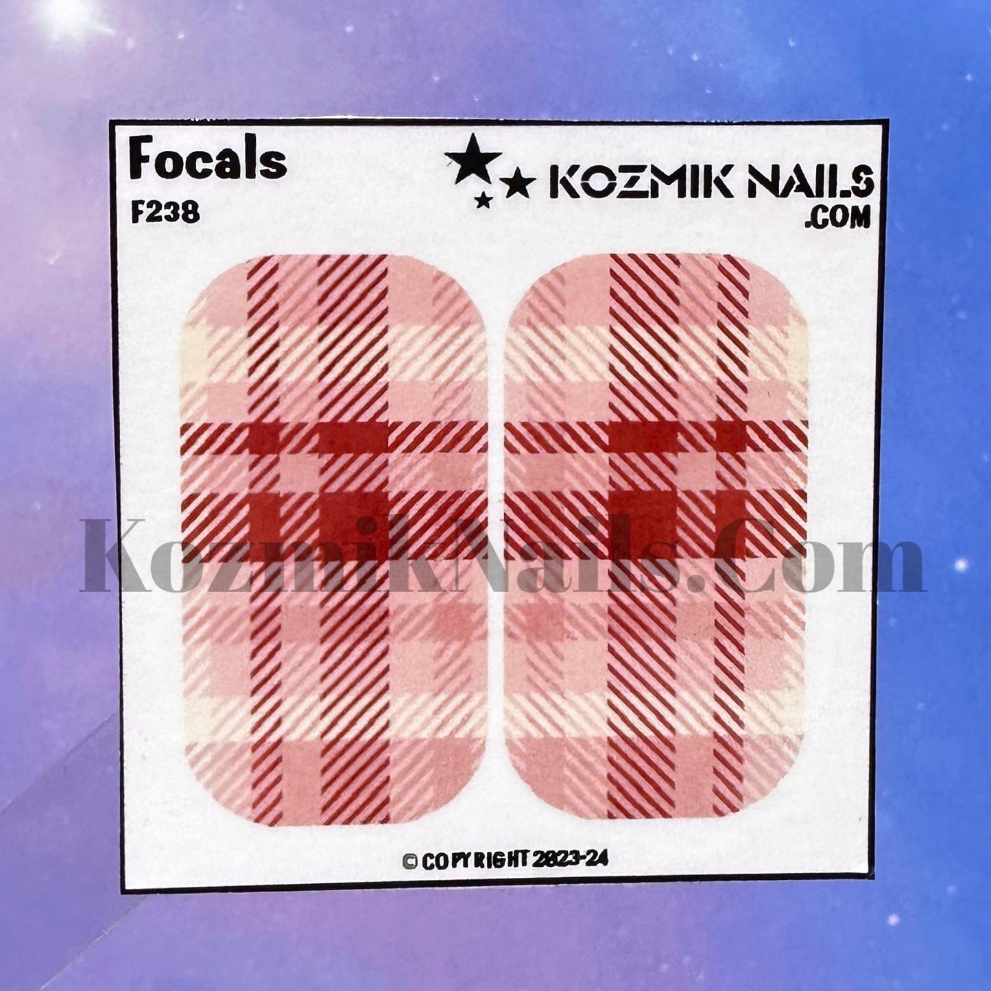 F238 Pink Red Plaid