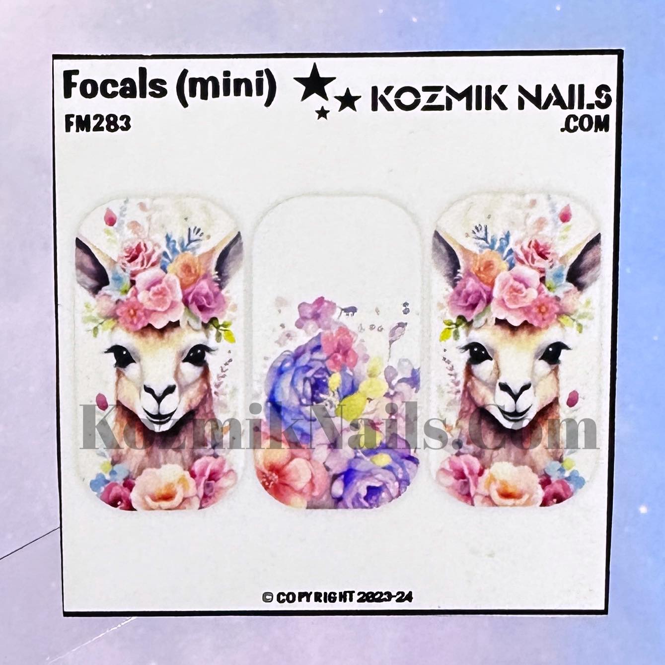 F283 Watercolor Spring Llama