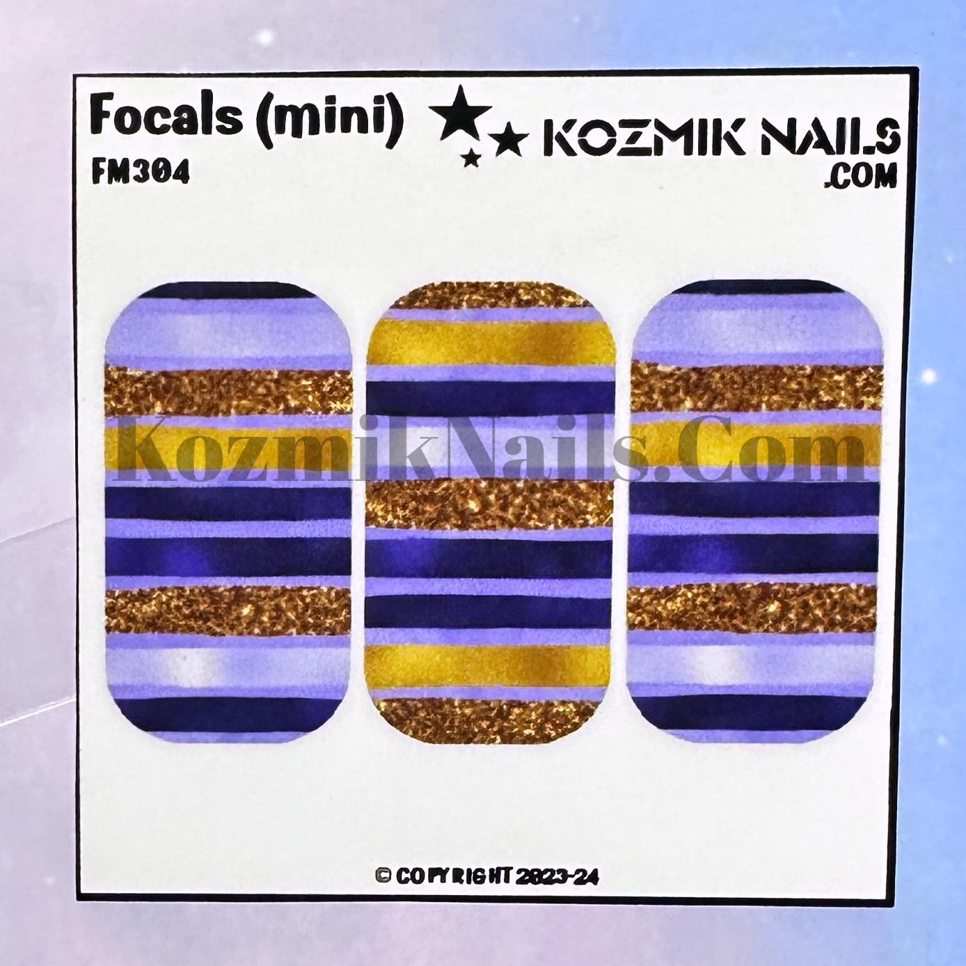 F304 Purple & Gold Stripes