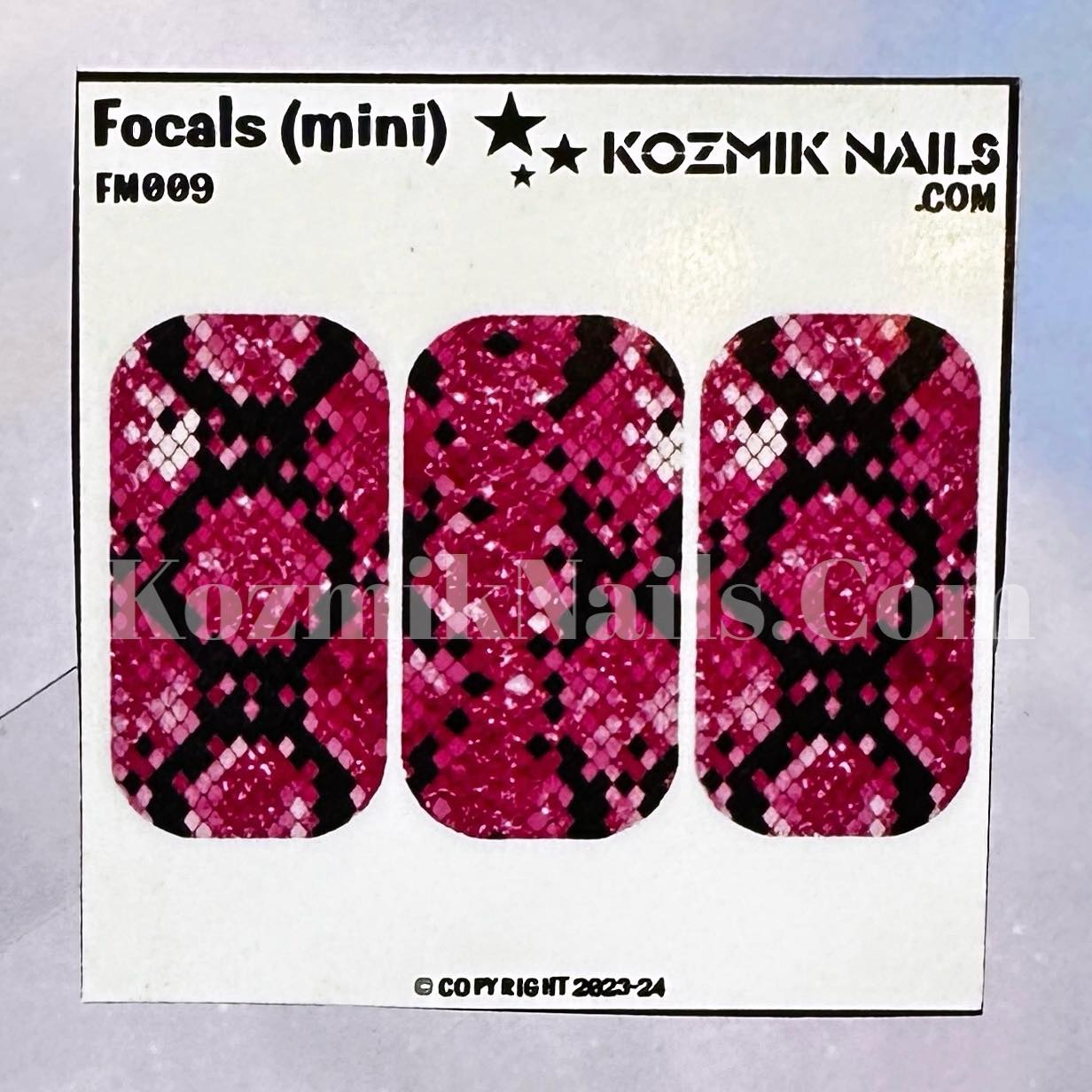 F009 Hot Pink Snake Print