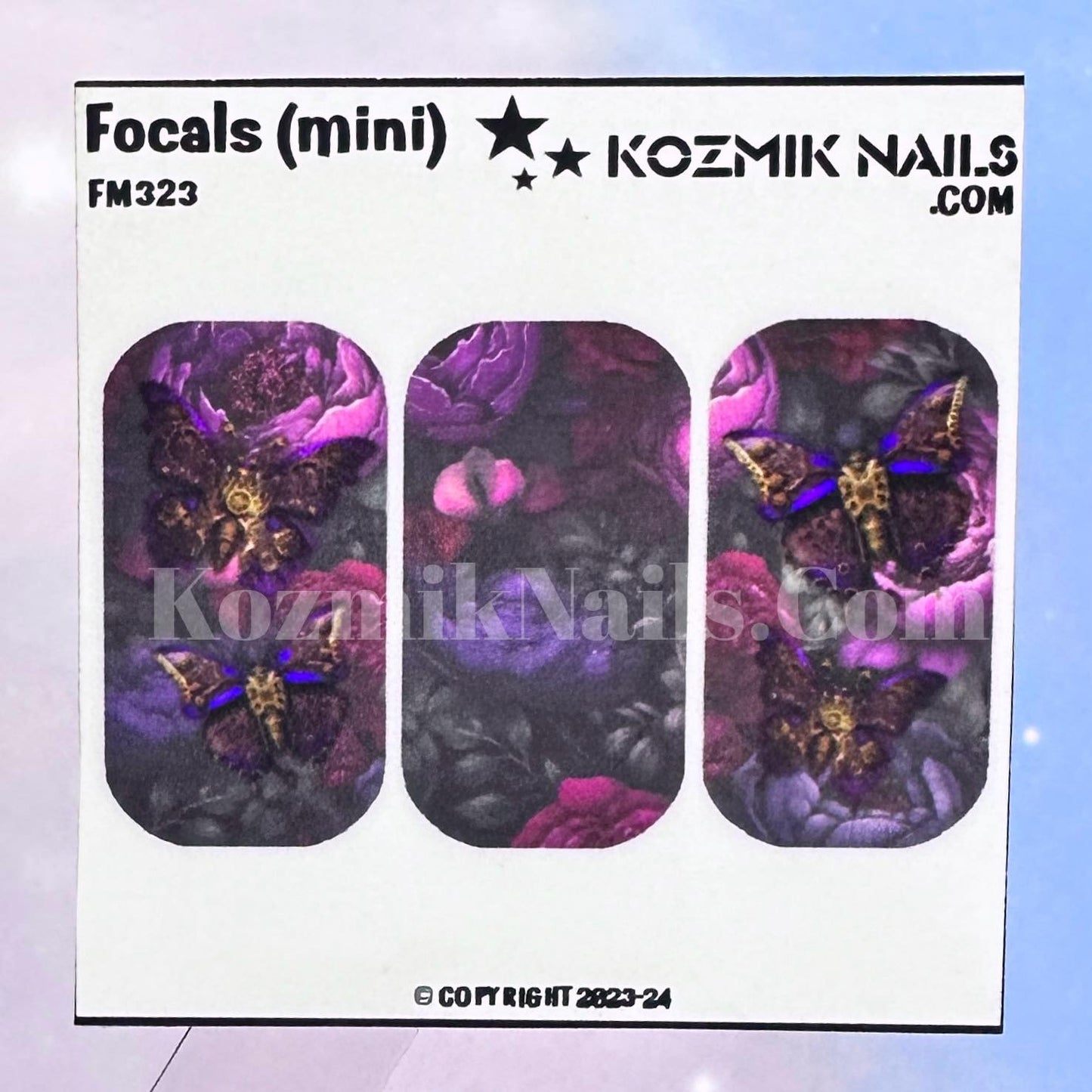 F323 Purple Steampunk Butterflies