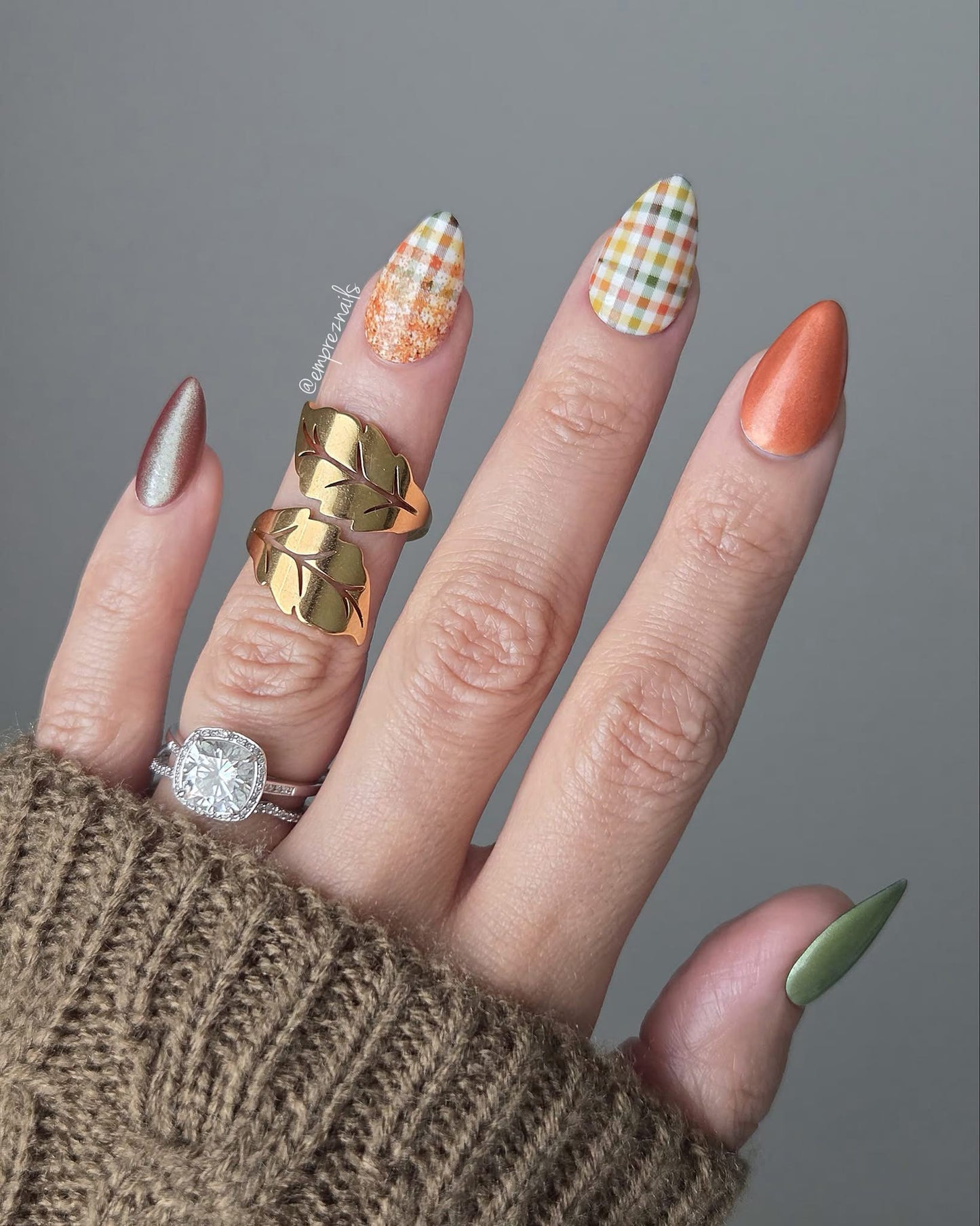 F386 Autumn Plaid n Glitter