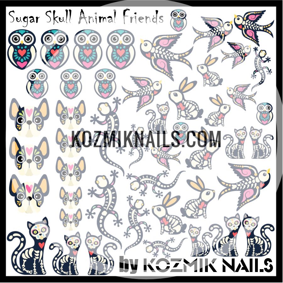 Amis animaux du crâne de sucre