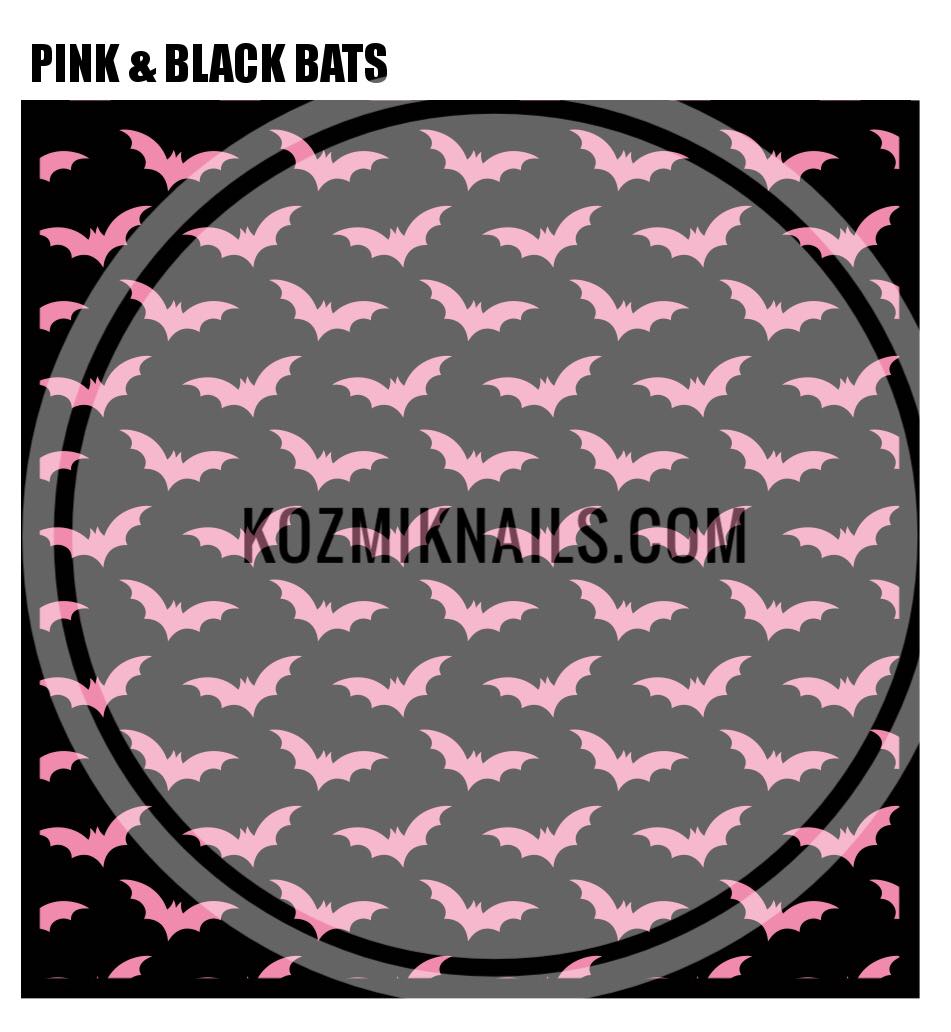Pink & Black Bats