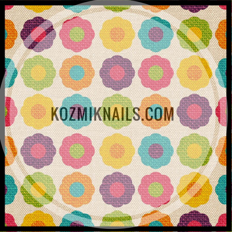 Retro Flower Burlap 2