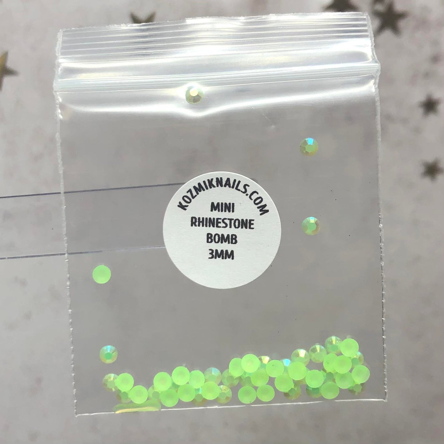 3mm Green Jelly Rhinestones