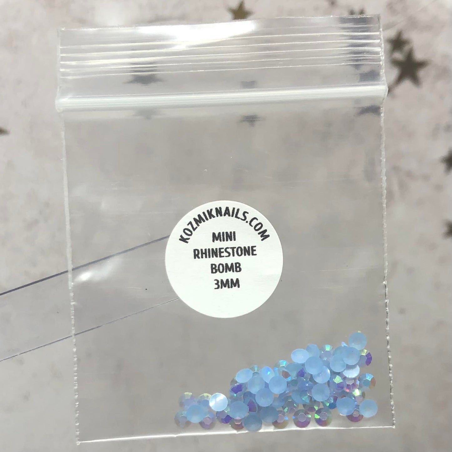 Strass gelée bleue de 3 mm
