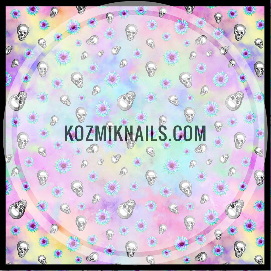 Skulls & Daisies Pastel