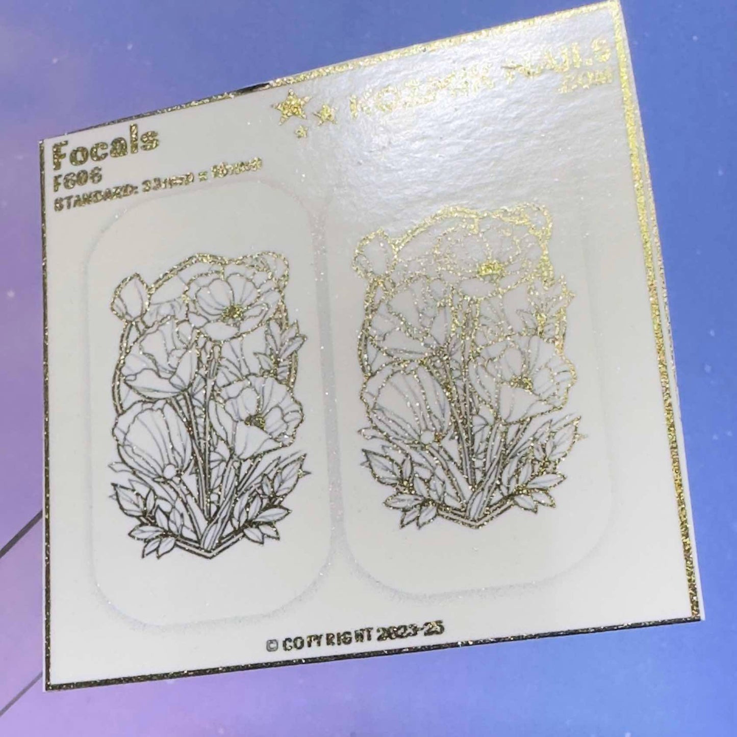 F606 Stained Glass Poppy Panel Outline