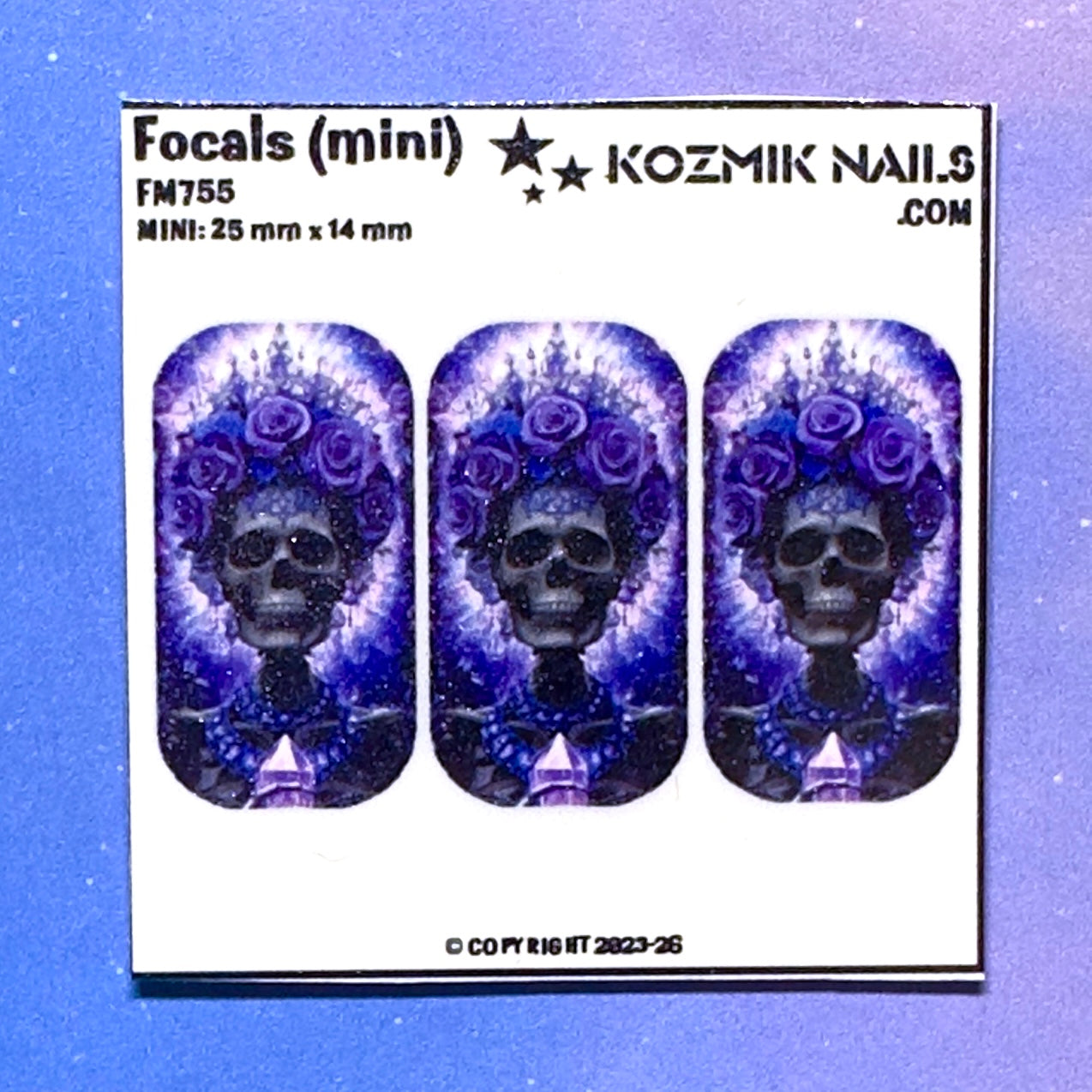 F755 Purple Skull Rose Queen
