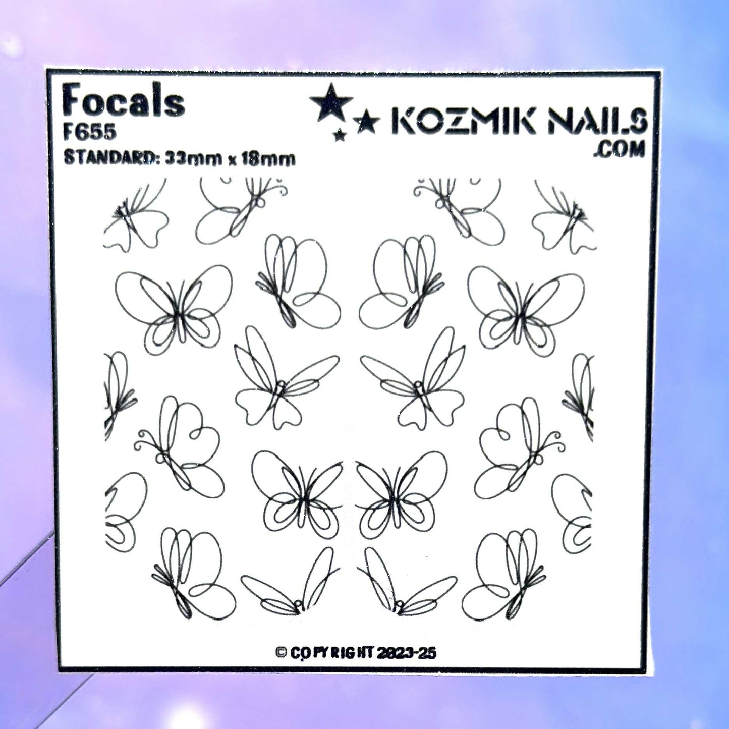 F655 Delicate Butterfly Doodles 2