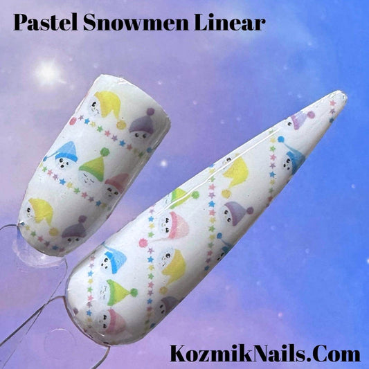 Pastel Snowmen Linear