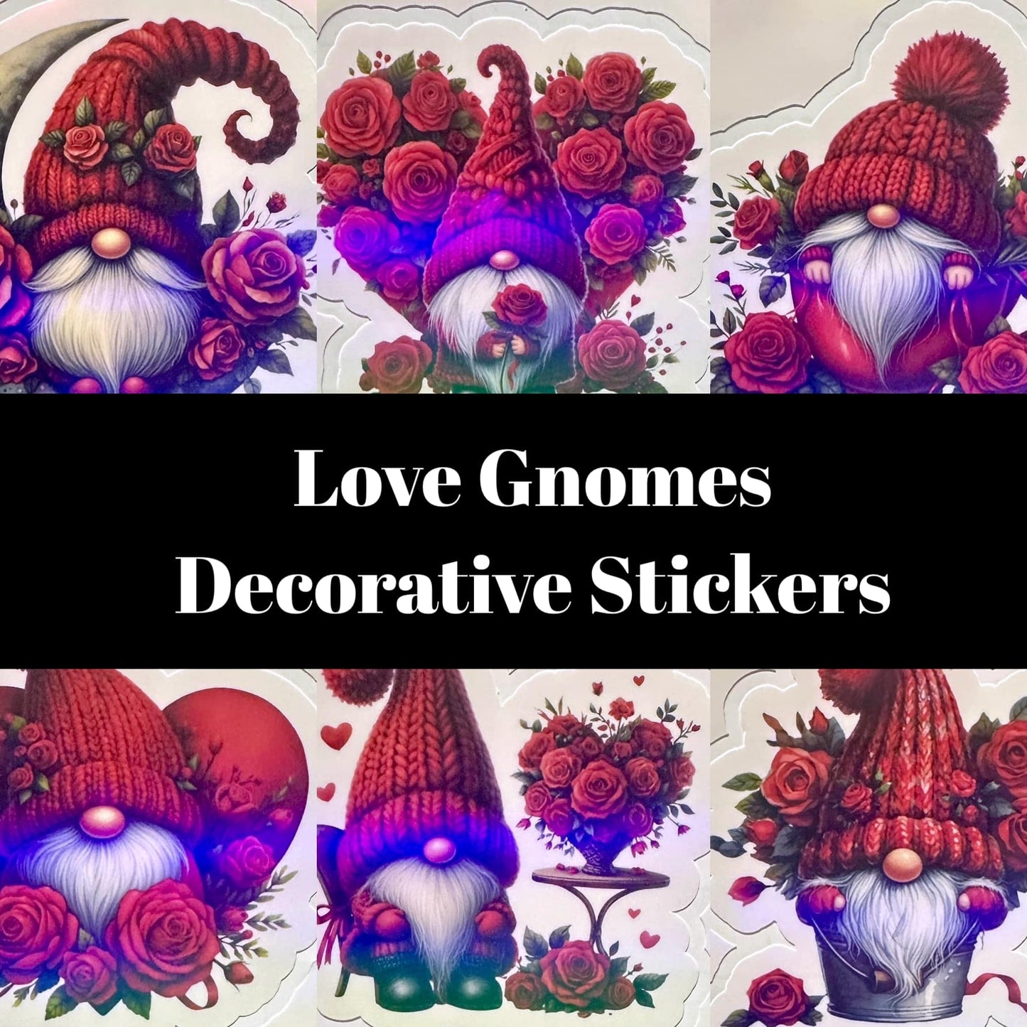 S008 Love Gnomes Decorative Stickers