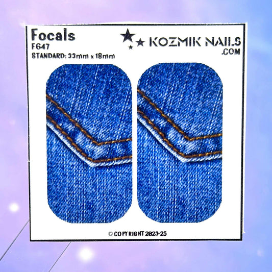 F647 Demin Back Pocket