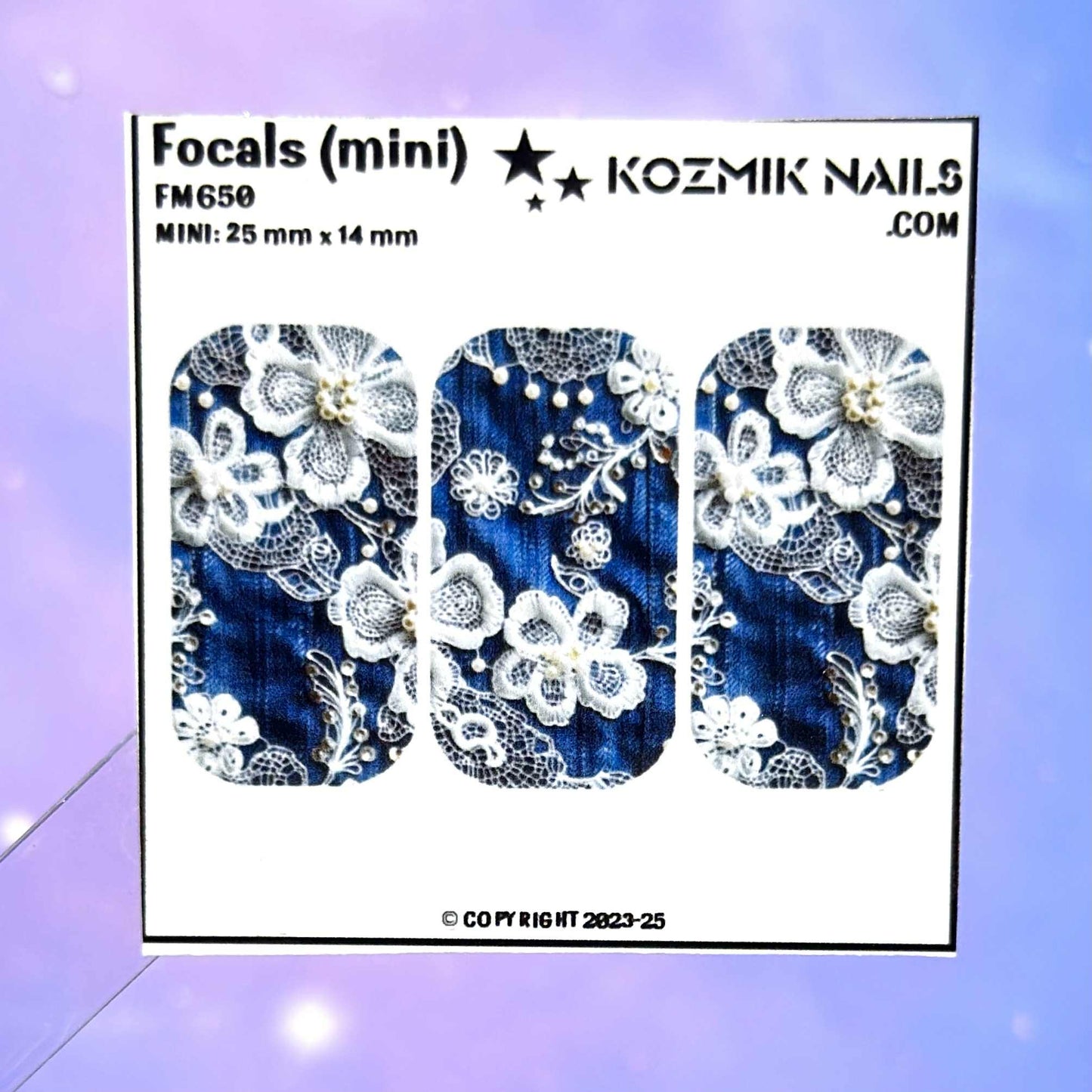 F650 Denim and Lace Flowers