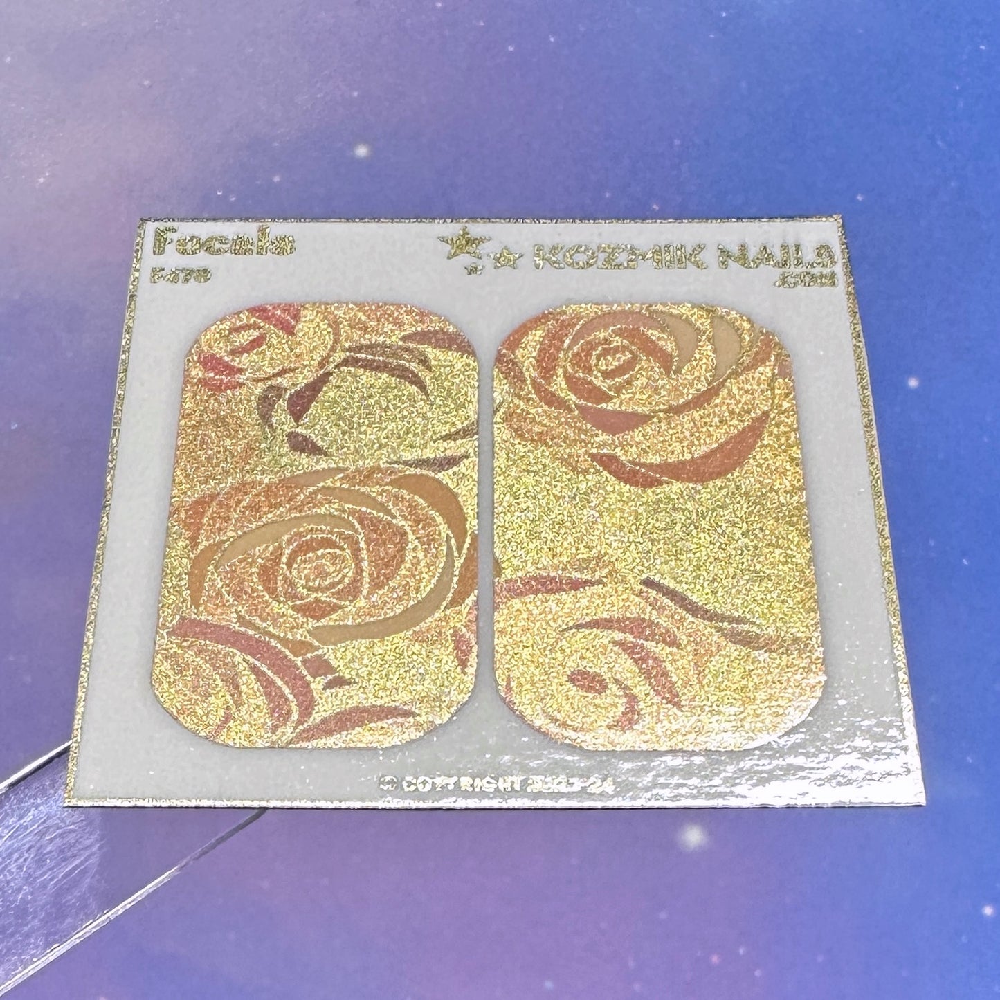 F470  Stained Glass Woodland Roses