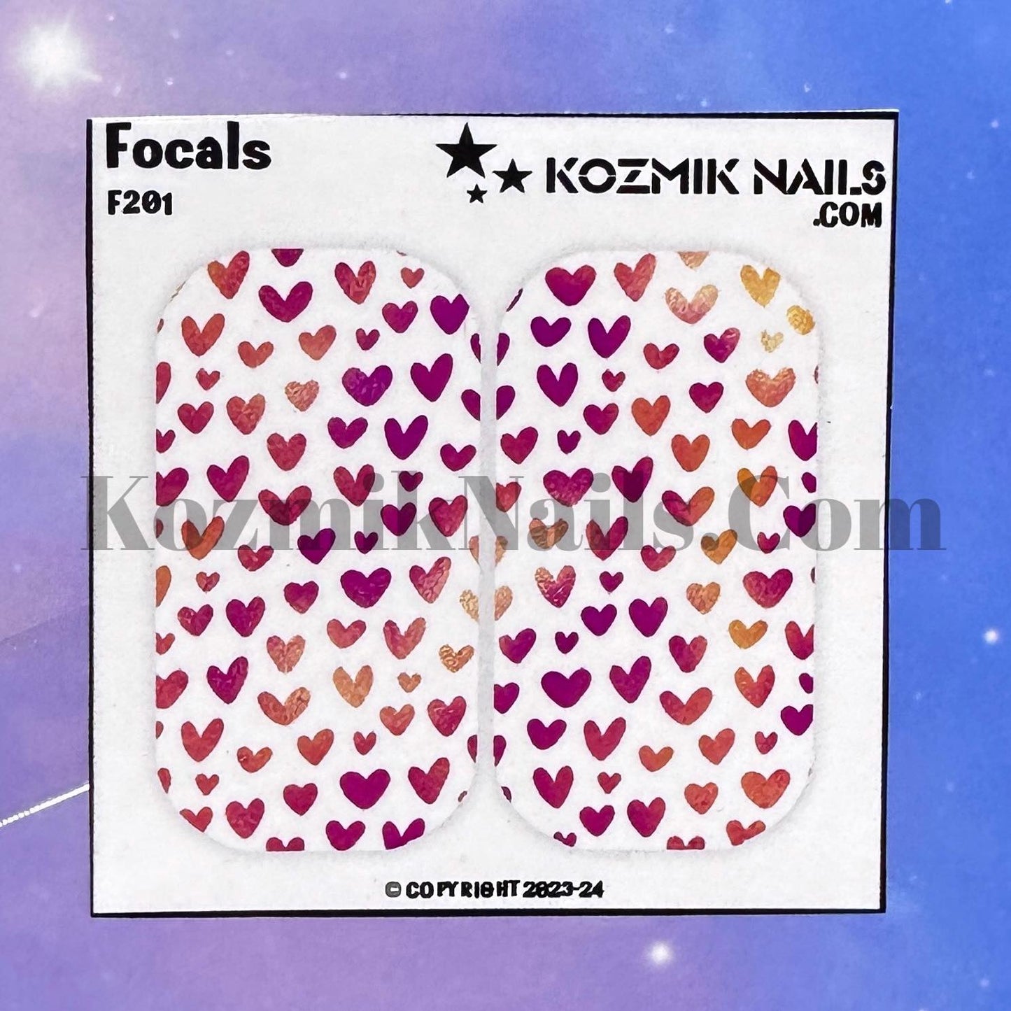 F201 Small Pink Hearts