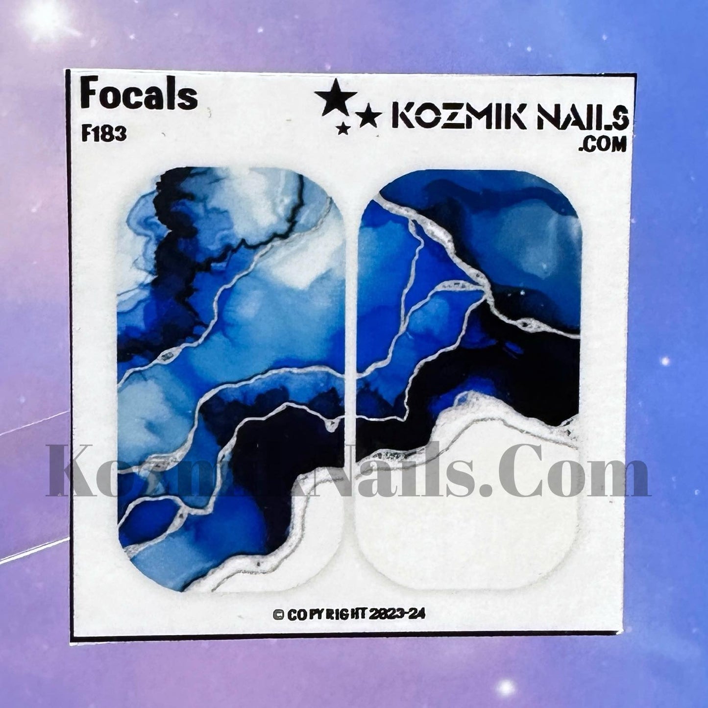 F183 Alcohol Ink Blue Marble