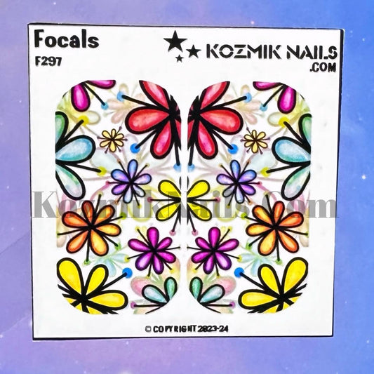 F297 Colorful Flower Whimsy