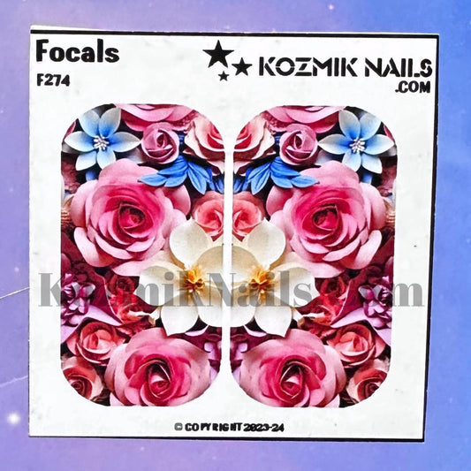 F274 Papercut Roses with Flowers