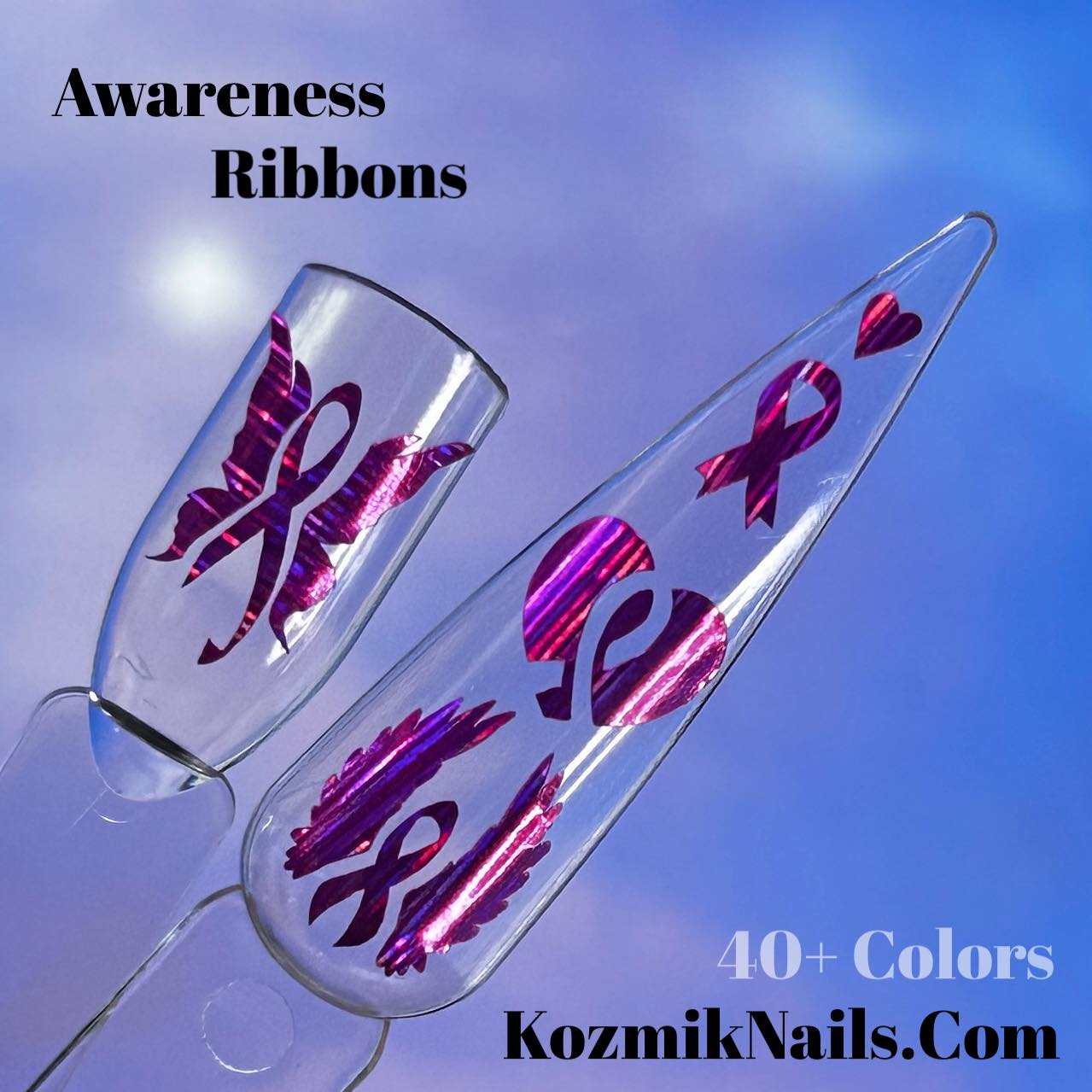 Awareness Ribbons 40+ Colors Nail Art Stickers – Kozmik Nails