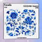 F341 Multi Delft Blue Flowers