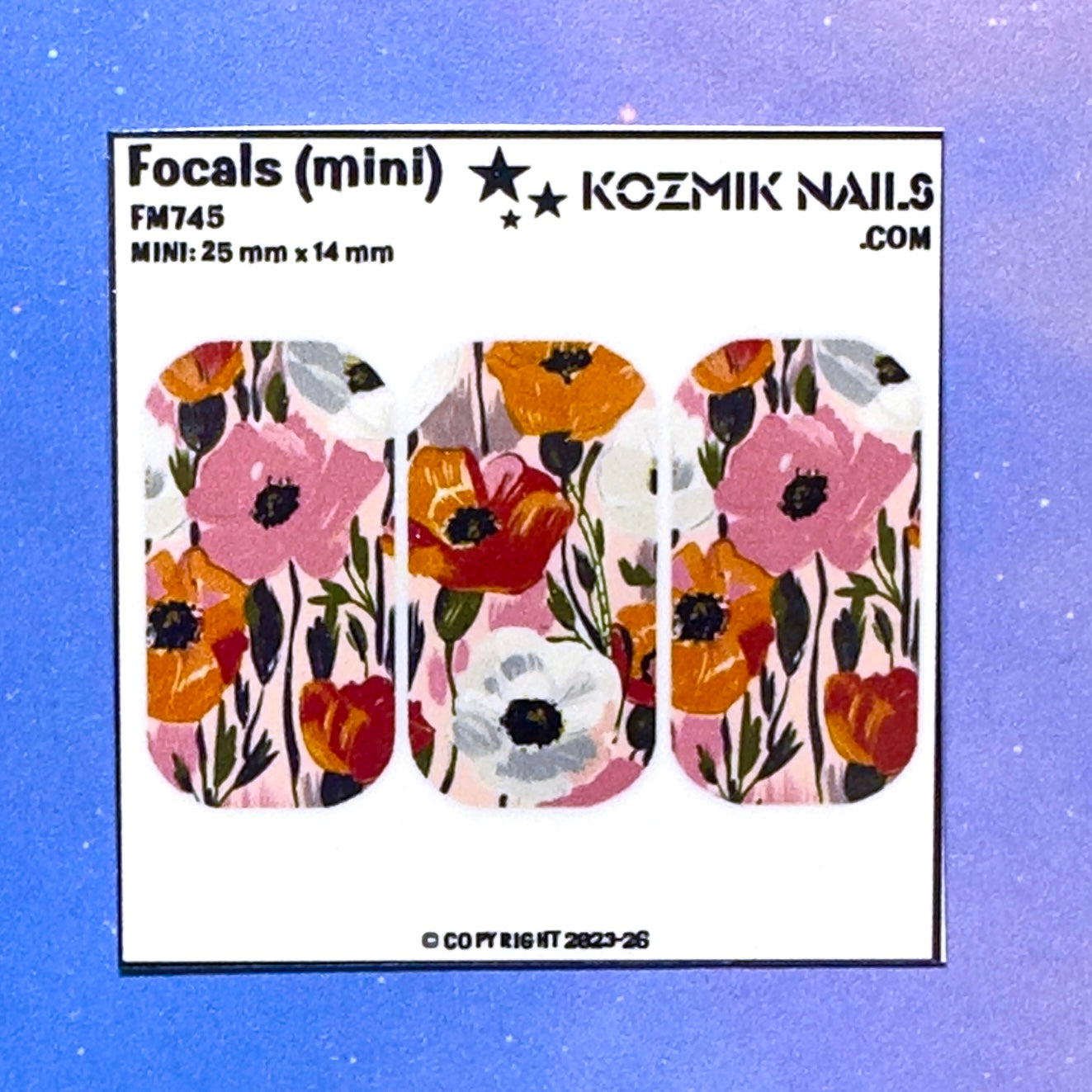 F745 Painted Poppies