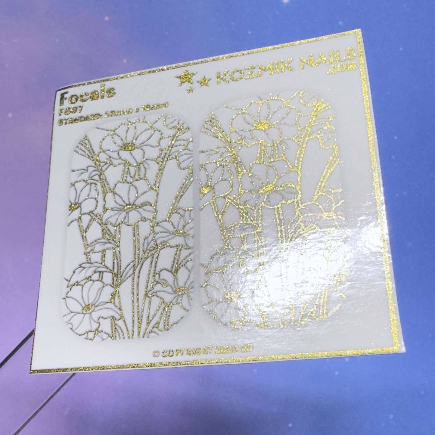 F607 Stained Glass Poppy Flower Outline