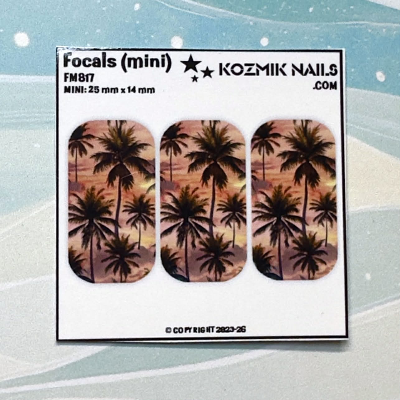 F817 Palm Trees Sunset