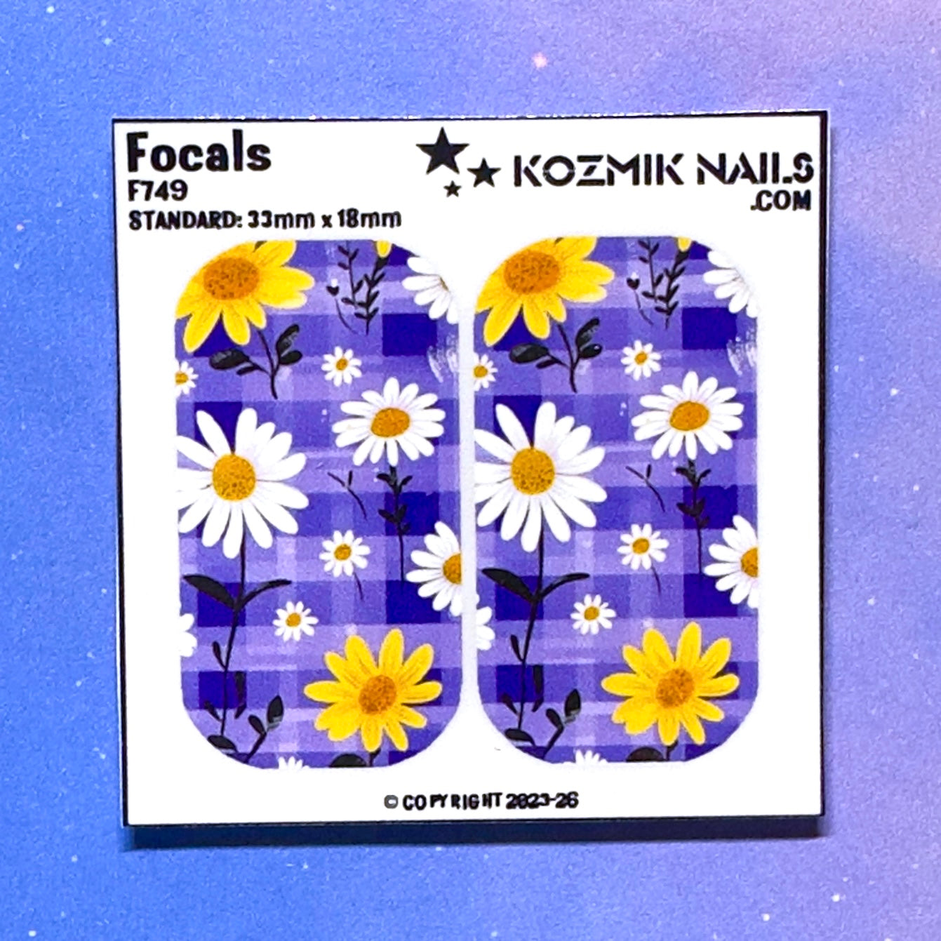 F749 Daisies on Plaid 2