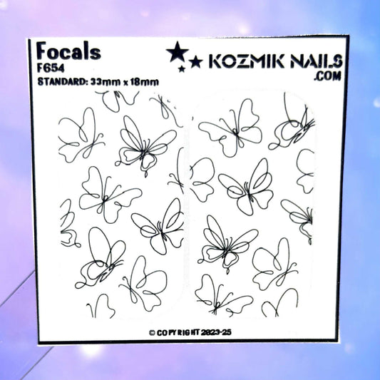 F654 Delicate Butterfly Doodles