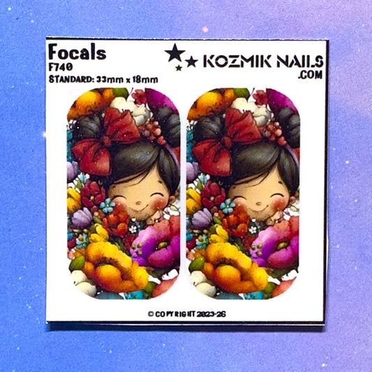 F740 Girl with Poppies