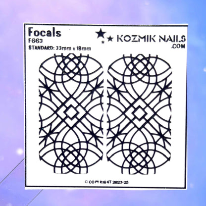 F663 Geometric Stained Glass