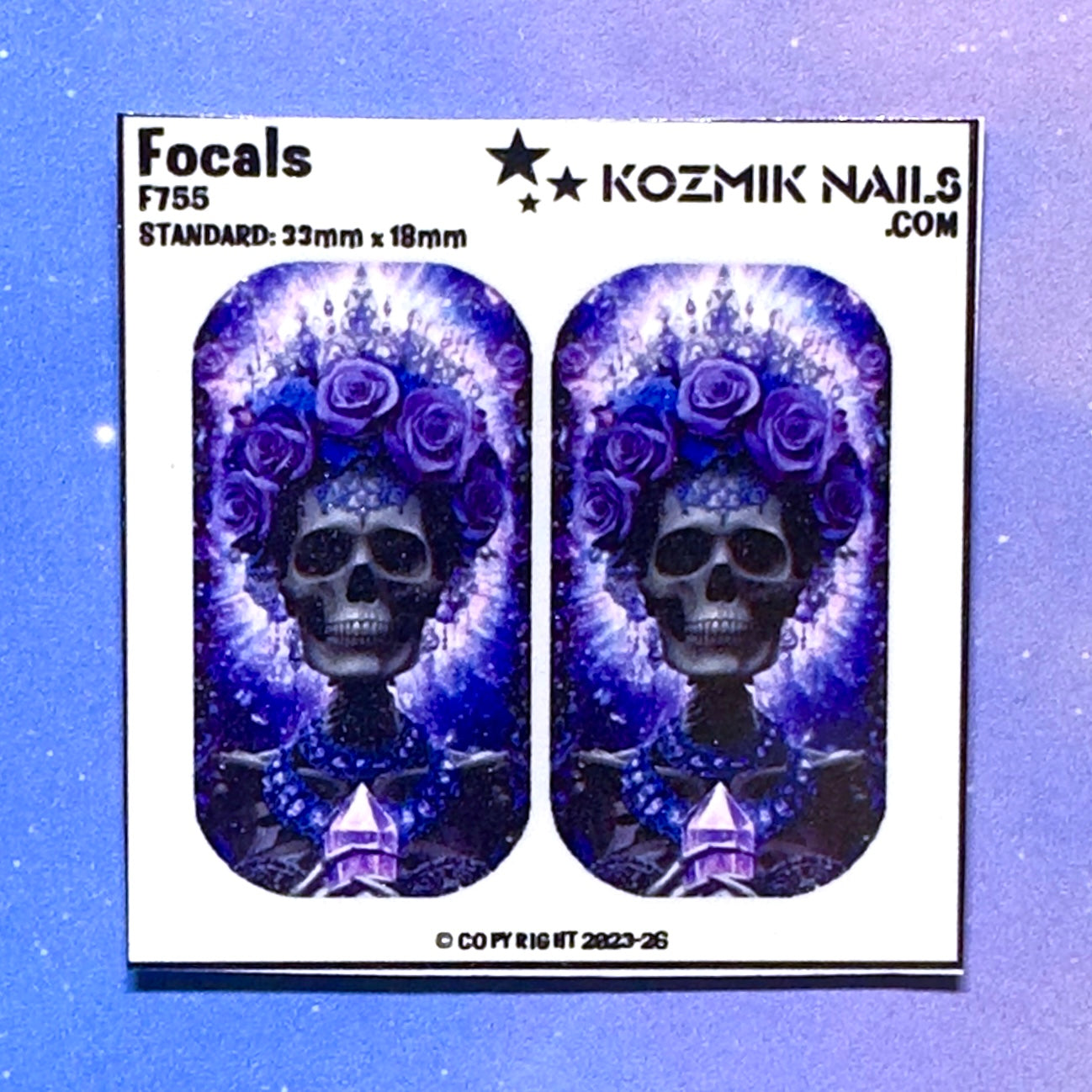 F755 Purple Skull Rose Queen