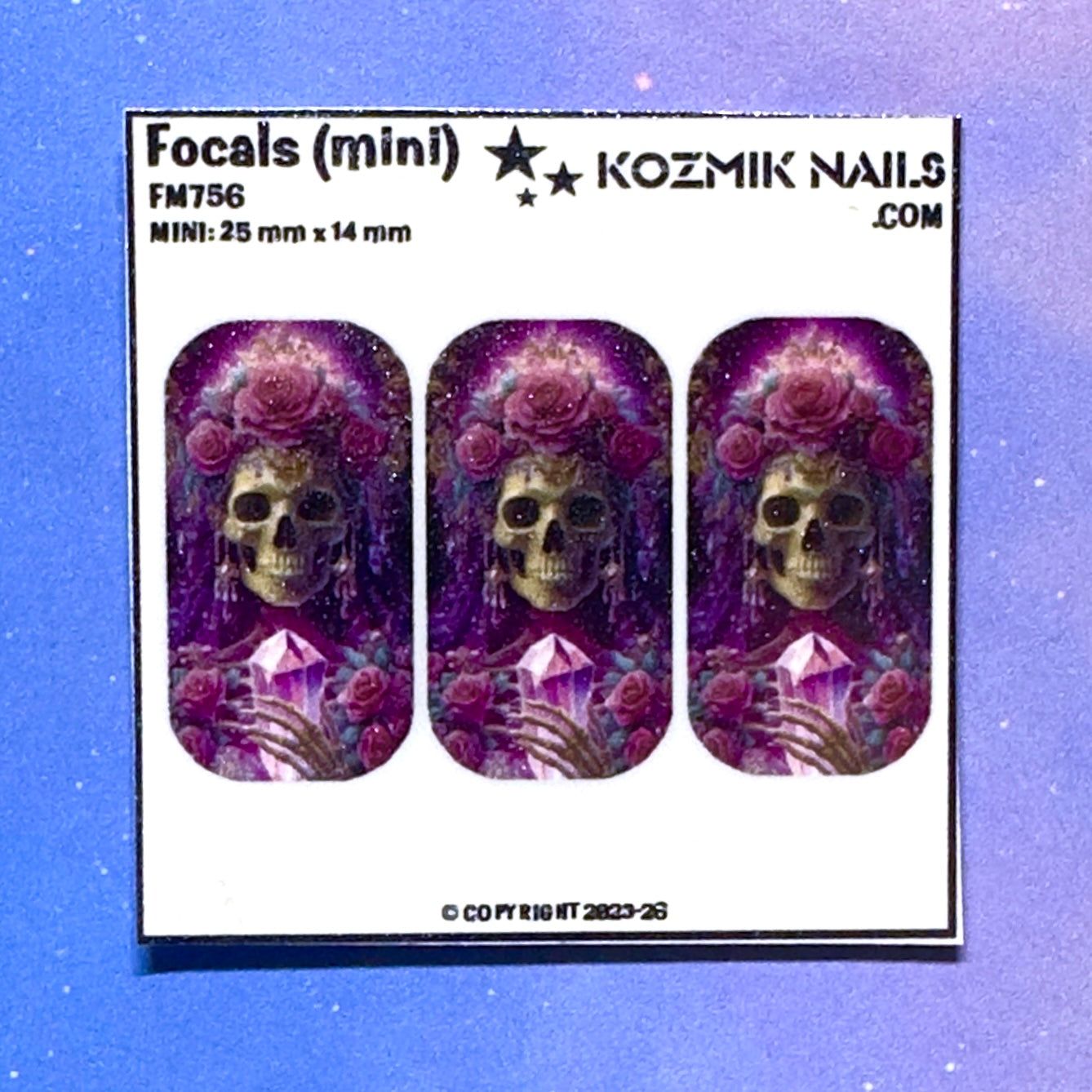 F756 Pink Skull Rose Queen