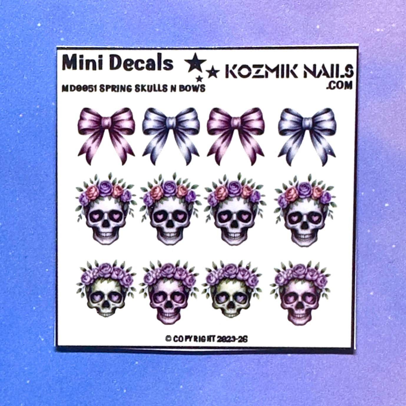 MD051 Spring Skulls n Bows