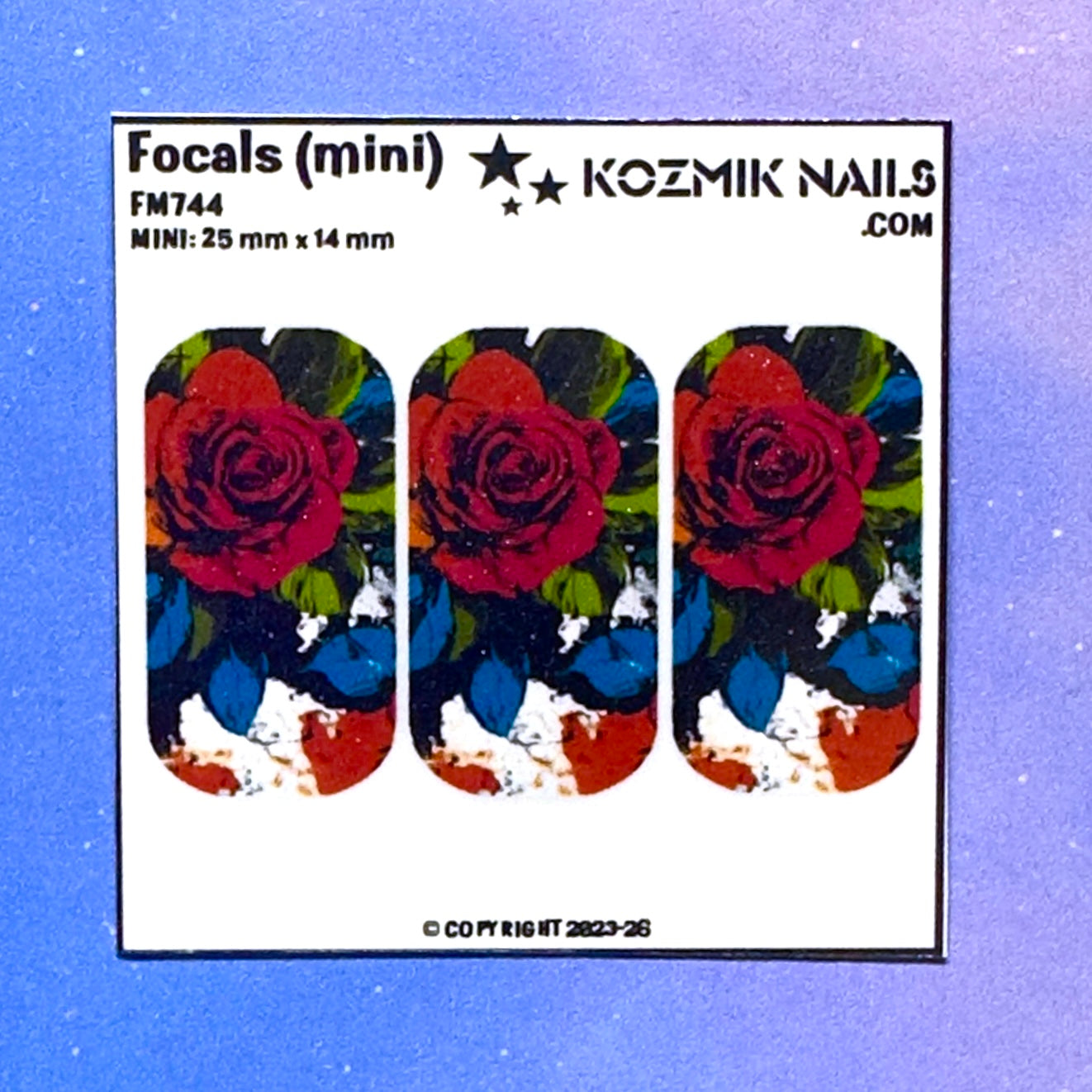 F744 Grunge Red Rose