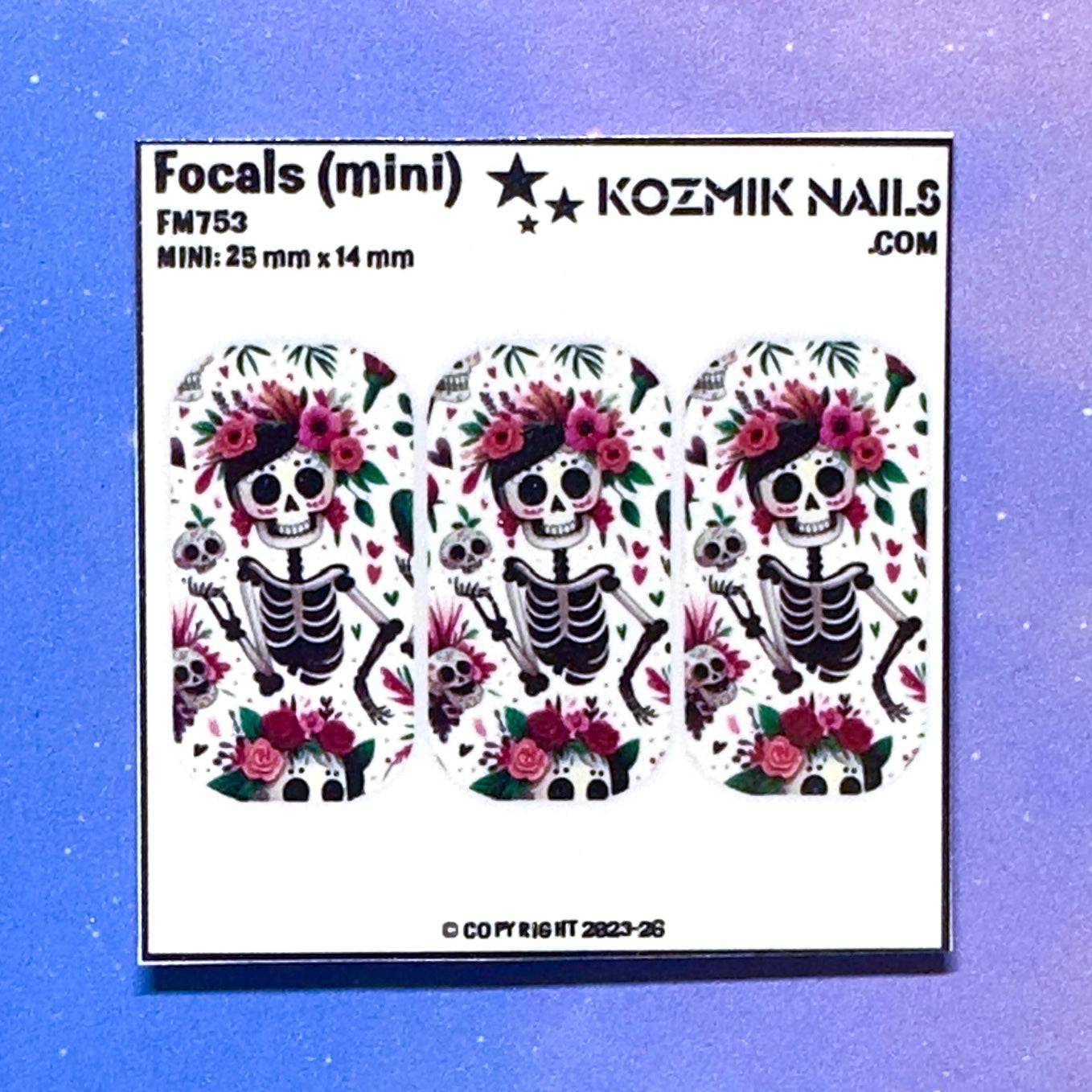 F753 Floral Skull Girl