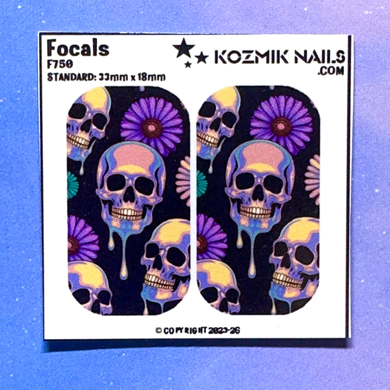 F750 Dripping Skulls with Daisies