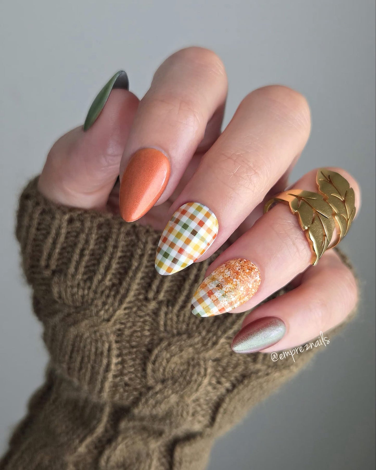 F386 Autumn Plaid n Glitter