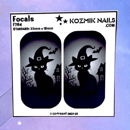 F704 Black Cat Witch Hat